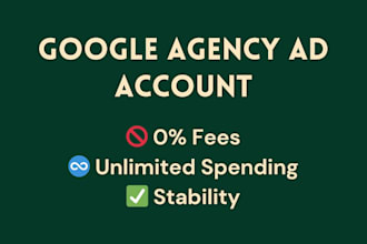 rent a ready to use google agency ad account