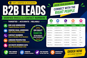 provide verified b2b leads emails and contact numbers