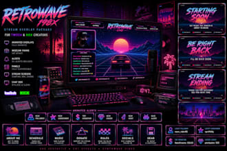 design cinematic twitch and kick stream graphics