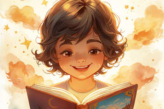 illustrate christian children book, and watercolor kids illustration