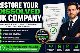 restore your dissolved UK company and handle hmrc compliance