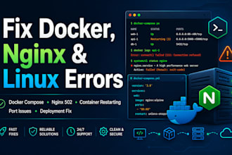fix docker, linux, nginx, and server deployment issues