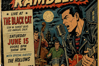 create vintage comic book style illustrations