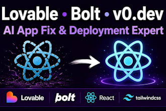 fix and deploy lovable, bolt and v0 dev react apps