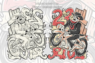 create super artistic line art illustrations with soft color