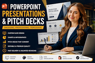 design custom pitch decks and powerpoint presentations