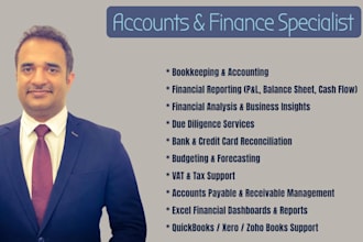 do financial analysis, forecasting and book keeping