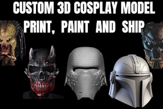 do custom 3d mask 3d cosplay print and paint 3d helmet ship cosplay armor