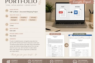 retype PDF, image, or scanned files into word professionally