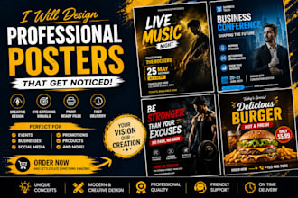 design professional and eye catching posters