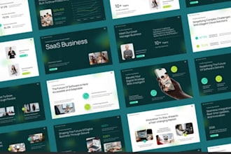 design polished saas presentation b2b sales decks ai companies slide in canva
