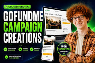 create and set up gofundme crowdfunding campaign to attract donors