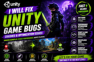 fix unity game bugs crashes optimization issues debug repair optimize