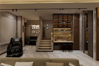 do 3d rendering view and 2d plan layout