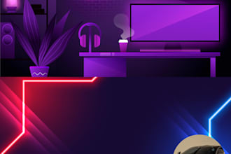 create a proffesional zoom or gaming backgrounds
