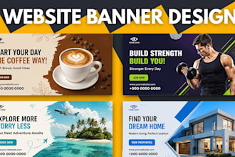 design web banner, banner ads, website banner, shopify banner