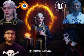 create aaa realistic 3d character unreal engine 5 game character model 3d assets
