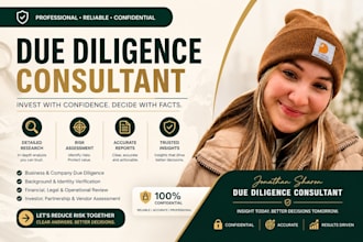 perform business due diligence, compliance and background checks