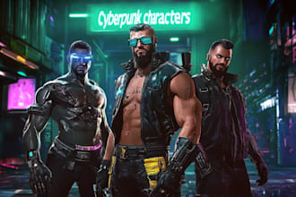 create cyberpunk character art