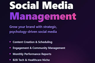 manage your social media and create high converting content for your brand