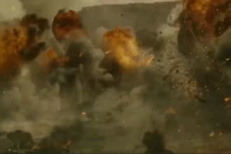 vfx fire explosion, war, cgi explosions, destruction, smoke, rain, gun shot