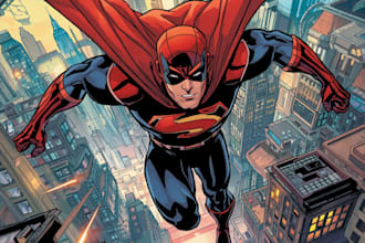 draw special comic illustration or graphic novel