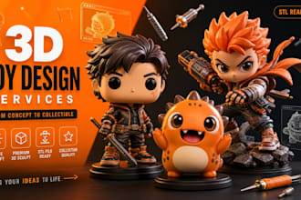 sculpt custom 3d toy, action figure, figurine for 3d printing and game