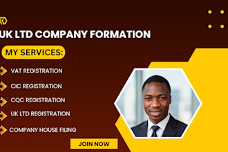 register UK ltd, cic company, vat number, and utr