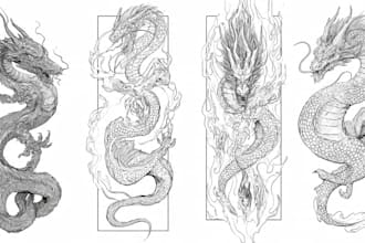 design a stunning minimalist lineart tattoo for you