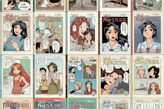 draw complete graphic novel series, webtoon from comic