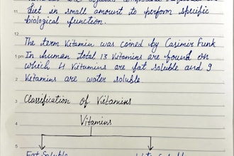 write handwritten notes, assignments, letters and quotes