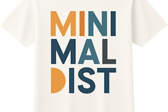 do minimalist typography t shirt design