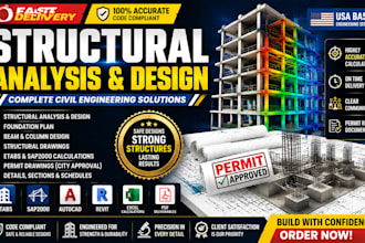 do structural analysis, civil engineering design, foundation plan, beam, column