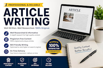 write articles and scientific research writing