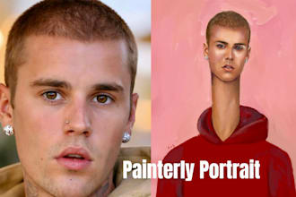 turn your photo into digital oil painting portrait