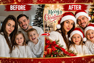 turn your photo into a festive christmas card