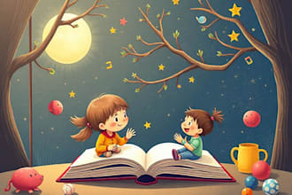 do children book illustrations and kids story book illustrations