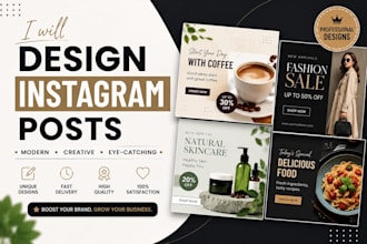 design modern instagram posts for business