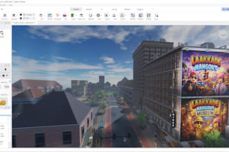design custom roblox game map environment city low poly roblox map builder