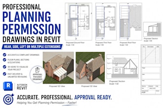 create UK planning permission drawings in revit