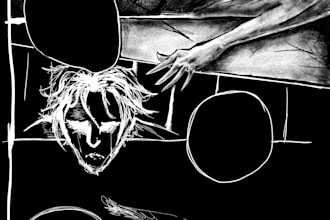 create symbolic atmospheric illustrations