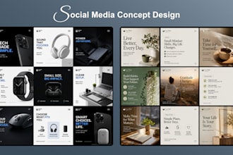 design a strategic social media layout and branded posts for you