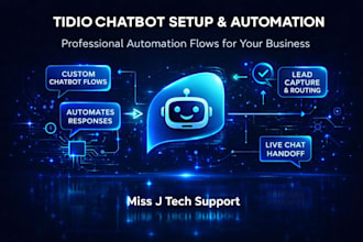 build a custom tidio chatbot automation flow support system