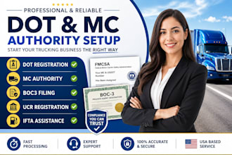 do dot, mc authority, boc3 filing, ucr and ifta truck registration