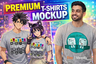 create realistic and anime style fashion mockups for your clothing brand