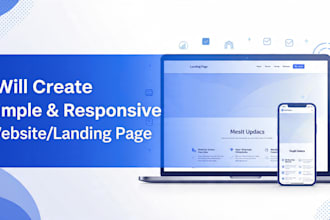 create simple and responsive website landing page