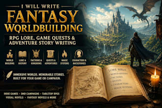 write fantasy worldbuilding rpg lore game quests and adventure story writing