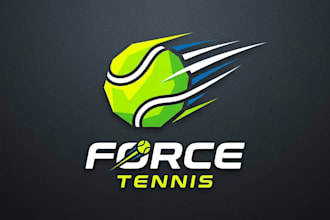 design a modern and sporty tennis ball logo for your brand