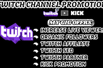 promote twitch channel to boost twitch live viewers to attain twitch affiliate