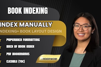 do professional book indexing and back of book index in 24 hours